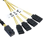 Turbo X CB-MSAS-I-06-TX 1M Internal Mini SAS HD SFF-8643 to 4 x SATA Cable