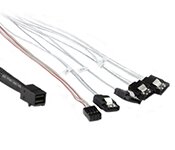 Turbo X CB-MSAS-I-12-TX 50CM Internal Mini SAS HD SFF-8643 to 4 x SATA Cable with Side Band
