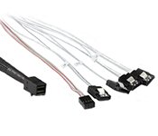 Turbo X CB-MSAS-I-13-TX 75CM Internal Mini SAS HD SFF-8643 to 4 x SATA Cable with Side Band