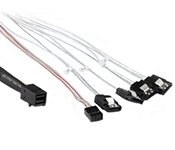 Turbo X CB-MSAS-I-14-TX 100CM Internal Mini SAS HD SFF-8643 to 4 x SATA Cable with Side Band