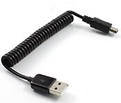 Turbo X CB-MUSB2-16-TX 1M Coiled Mini USB 2.0 Cable