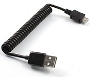Turbo X CB-MUSB2-17-TX 1M Coiled Micro USB 2.0 Cable