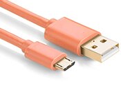 Turbo X CB-MUSB2-1ORG-TX 1M Orange 5V 2A Micro USB 22AWG Fast Charging Cable