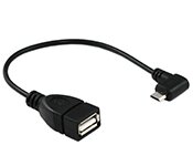 Turbo X CB-MUSB2-28-TX 20CM Right Angle Micro USB 2.0 OTG Cable