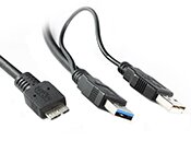 Turbo X CB-MUSB3-06-TX 1M USB 3.0 AM x 2 to Micro BM Data and Power Cable