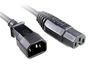 Turbo X CB-PS-132-TX 1.5M IEC C14 To C15 High Temperature Power Cable