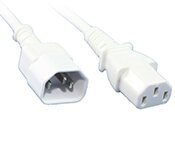 Turbo X CB-PS-143-TX 2M IEC C13 To C14 Power Cable White