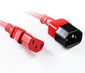 Turbo X CB-PS-184-TX 2M Red IEC C13 to C14 Power Cable