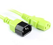Turbo X CB-PS-217-TX 0.5M Green IEC C13 to C14 Power Cable