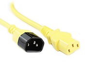 Turbo X CB-PS-222-TX 1M Yellow IEC C13 to C14 Power Cable