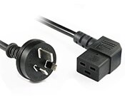 Turbo X CB-PS-234-TX 2M Wall to Right Angle C19 Power Cord With 15A Plug
