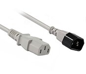 Turbo X CB-PS-320-TX 1.5M IEC C13 To C14 Power Cable in Grey