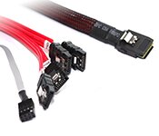 Turbo X CB-SAS-I-11-TX 1M Internal Mini SAS36 Pin SFF-8087 To 4 X SATA + Sideband Cable