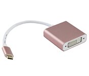 Turbo X CB-U3-1CM-DVI-TX 20CM USB 3.1 Type-C Male to DVI Female 4Kx 2K Adaptor ( Rose Gold )