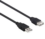 Turbo X CB-USB2-03BK-TX 3M USB 2.0 AM and AF Extension Cable 28+24AWG in Black