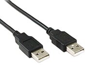 Turbo X CB-USB2-04BK-TX 2M USB 2.0 AM and AM 28+24AWG Cable in Black