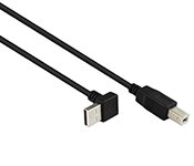 Turbo X CB-USB2-107-TX 2M USB 2.0 Down Angle AM to BM Cable