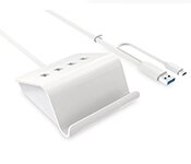 Turbo X CB-USB3-03-TX USB 3.0 4 Port OTG Hub with Cradle