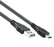 Turbo X CB-USB3-1-AMCM-1M-TX 1M USB 3.1 Type-C Male to USB 3.0 AM Cable 28+24AWG