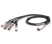 Turbo X CBL-QSFP-4X10GSFP-PASS-1M Dell Compatible 40GBASE-CR4 QSFP+ to (4) 10GBASE-CU Cable Assembly 1 meter Copper TurboX