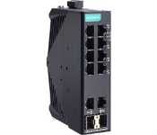 Moxa EDS-2010-ML-2GTXSFP Unmanaged Gigabit Ethernet Switch With 8 10/100Baset(X) Ports, 2 10/100/1000Baset(X) Or 100/1000Basesfp Ports, Dual 12/24/48 Power Inputs, -10 To 60 C Operating Temperature