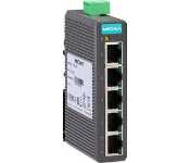 Moxa EDS-205 Entry-Level Unmanaged Ethernet Switch With 5 10/100Baset(X) Ports, Plastic Housing, -10 To 60 C Operating Temperature