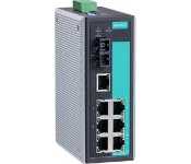 Moxa EDS-308-S-SC Unmanaged Ethernet Switch With 7 10/100Baset(X) Ports, 1 100Basefx Single-Mode Port With Sc Connector, Relay Output Warning, 0 To 60 C Operating Temperature
