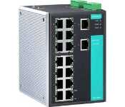 Moxa EDS-516A-T Managed Ethernet Switch With 16 10/100Baset(X) Ports, -40 To 75 C Operating Temperature