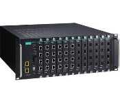 Moxa ICS-G7850A-2XG-HV-HV Layer 3 Full Gigabit Modular Managed Ethernet Switch System With 2 10Gbe Sfp+ Slots, 12 Slots For 4-Port Gigabit Ethernet Interface Modules, 2 Isolated Power Supplies (85 To 264 Vac), For A Total Of Up To 48G + 2 10Gbe Ports, 0 To 60C Operating Temperature