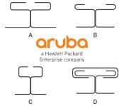 Aruba JZ370A AP-MNT-MP10-A Campus AP mount bracket kit (10-pack) type A:suspended ceiling rail, flat 9/16