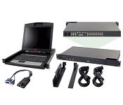 APC KVM-BN001 2X1X16 IP KVM with 17 Rack LCD and USB VM Server Module Bundle
