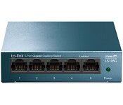 TPLink LS105G TP-LINK 5 PORT GIGABIT SWITCH, STEEL CASE, ENERGY SAVING