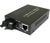 Turbo X MC-1000BT-SCBXD20-TX TurboX 1x 10/100/1000Base-T RJ45 to 1x Simplex SC 1000BaseD 1550nmTx/1310nm Rx Single-mode Single-Strand SC 20km WDM Media Converter 