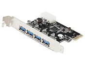 Turbo X PCIE-USB3-4P-TX PCI Express 4 Port USB 3.0 Card with NEC and Renesas -uPD720201 Chipset