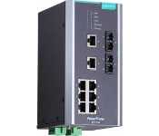 Moxa PT-510-MM-SC-48 Iec 61850-3 Managed Din-Rail Ethernet Switch, With 8 10/100Baset(X) Ports And 2 100Basefx Multi-Mode Ports With Sc Connectors, 1 Isolated Power Supply (48 Vdc), -40 To 85C Operating Temperature