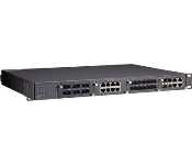 Moxa PT-7828-F-24-HV Iec 61850-3 Layer 3 Modular Managed Rackmount Ethernet Switch System With 3 Slots For Fast Ethernet Modules And 1 Slot For Gigabit Ethernet Modules, For A Total Of Up To 24+4G Ports, Cabling On Front Panel, 2 Isolated Power Supplies (24 Vdc And 88 To 300 Vdc Or 85 To 264 Vac), -40 To 85C Operating Temp