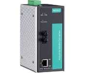 Moxa PTC-101-M-ST-LV Industrial 10/100Baset(X) To 100Basefx Media Converter, Multi-Mode With St Connector, Dual Redundant Power Inputs (20 To 70 Vdc), -40 To 85C Operating Temperature
