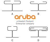 Aruba R3J17A AP-MNT-C Campus AP mount bracket kit (individual) type C: suspended ceiling rail, profile 9/16 