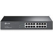 TPLink TL-SF1016DS TP-LINK 16 PORT UNMANAGED 13" DESK TOP/RACK SWITCH,10/100 (16),BLACK
