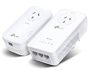 TPLink TL-WPA8631PKIT Av1300 Gigabit Passthrough Powerline Wifi Starter Kit,Gbe(3), 3Yr