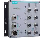 Moxa TN-5508A-WV-CT-T Managed Ethernet Switch With 8 10/100Baset(X) Ports With M12 Connector, Dual Redundant Power Inputs (24-110 Vdc), -40 To 75C Operating Temperature, Conformal Coating
