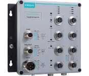 Moxa TN-5510A-2GTX-WV-T Layer 2 Managed Ethernet Switch With 8 10/100Baset(X) And 2 10/100/1000Baset(X) Ports With M12 Connector, 24 To 110 Vdc Dual Power Input, -40 To 75C Operating Temperature, Conformal Coating