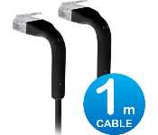 Ubiquiti U-CABLE-PATCH-1M-RJ45-BK Unifi Patch Cable 1M Black, Both End Bendable To 90 Degree, Rj45 Ethernet Cable, Cat6, Ultra-Thin 3Mm Diameter U-Cable-Patch-1M-Rj45-Bk