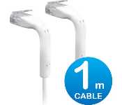 Ubiquiti U-CABLE-PATCH-1M-RJ45 Unifi Patch Cable 1M White, Both End Bendable To 90 Degree, Rj45 Ethernet Cable, Cat6, Ultra-Thin 3Mm Diameter U-Cable-Patch-1M-Rj45