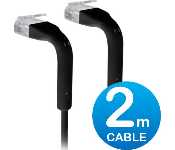 Ubiquiti U-CABLE-PATCH-2M-RJ45-BK Unifi Patch Cable 2M Black, Both End Bendable To 90 Degree, Rj45 Ethernet Cable, Cat6, Ultra-Thin 3Mm Diameter U-Cable-Patch-2M-Rj45-Bk