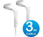 Ubiquiti U-CABLE-PATCH-3M-RJ45 Unifi Patch Cable 3M White, Both End Bendable To 90 Degree, Rj45 Ethernet Cable, Cat6, Ultra-Thin 3Mm Diameter U-Cable-Patch-3M-Rj45