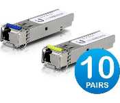 Ubiquiti UACC-OM-SM-1G-S-20 Ufiber Sfp Single-Mode Bidi Fiber Module, 1 Gbps, 3Km Dstance, 20-Pack