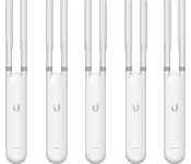Ubiquiti UAP-AC-M-5 Unifi Ac Mesh Outdoor Access Point 5 Pack, 2.4Ghz @ 300Mbps, 5Ghz @ 867Mbps, 1167Mbps Total, Dual Omni Antennas, No Poe Included