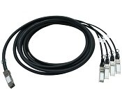 Turbo X X4DACBL3 Intel Compatible 40GBASE-CR4 QSFP+ to (4) 10GBASE-CU Passive Cable Assembly 3 meters w/o DOM Copper TurboX